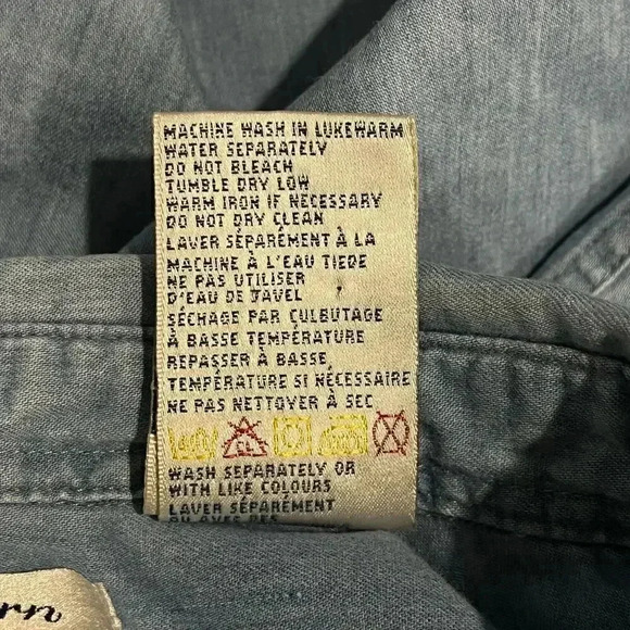 Vintage Northern Treasures Cotton Embroidered‎ Soft Denim Button-up Large - Picture 5 of 6